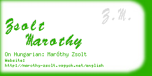 zsolt marothy business card